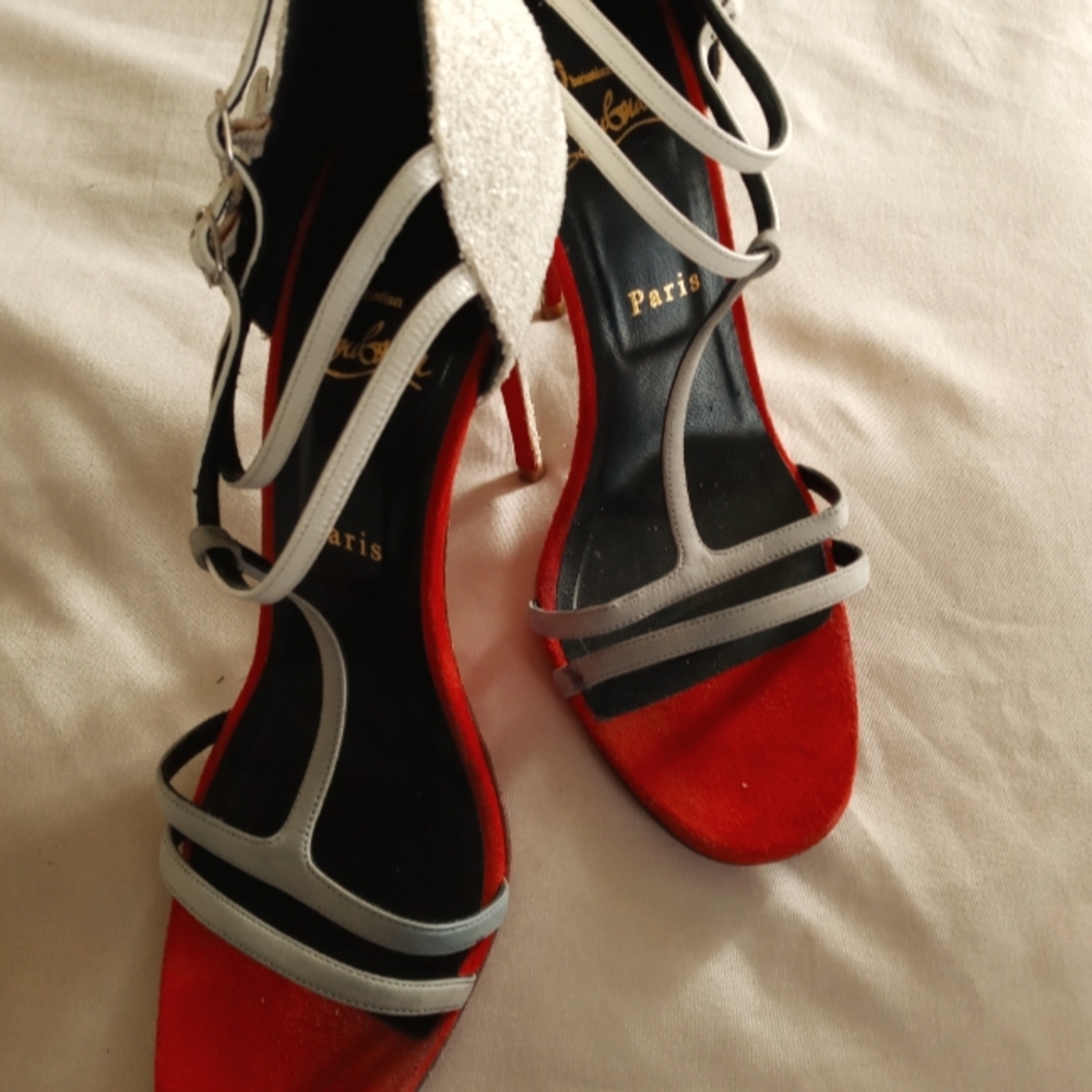 Christian Louboutin Multi-Color Strappy Heels